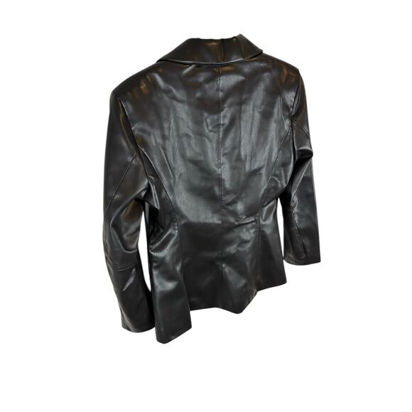 Rag & Bone Drew Faux Leather Blazer Jacket Modern Classy Edgy Rocker Motto Sz 2 - Picture 6 of 8